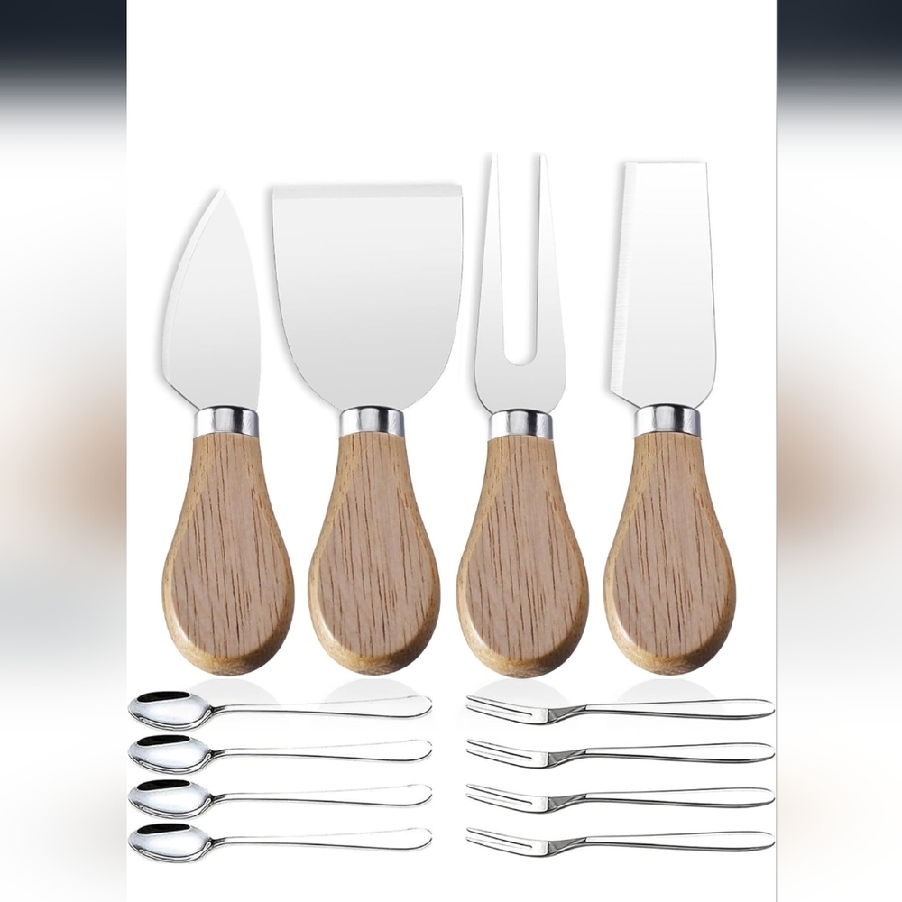 🔥Mini Cheese Knife‎ Set with wood Handle Stainless Steel Charcuterie Knife Set